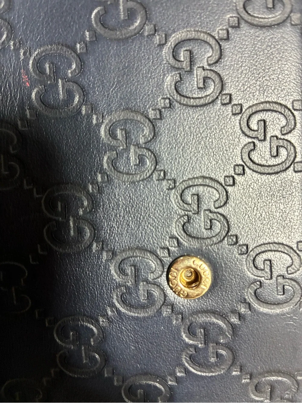 Gucci Black Embossed GG Continental Card Holder Wallet